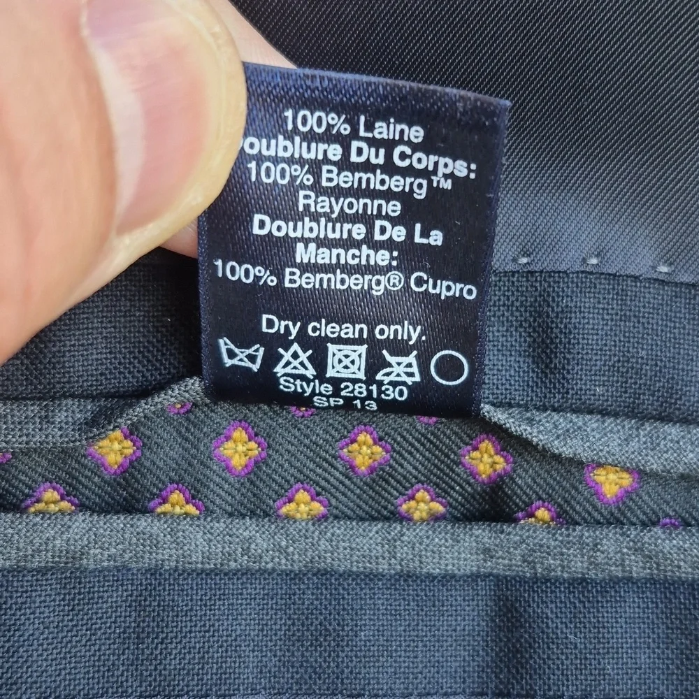 J CREW Ludlow‎ Black Weave Loro Piana Cloth S120s Wool Sz 38 R Mens Sport Coat